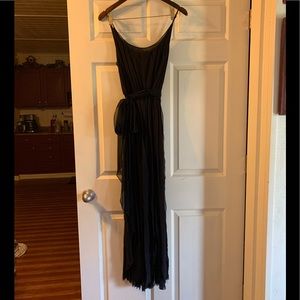 Black silk ‘ribbon’ dress